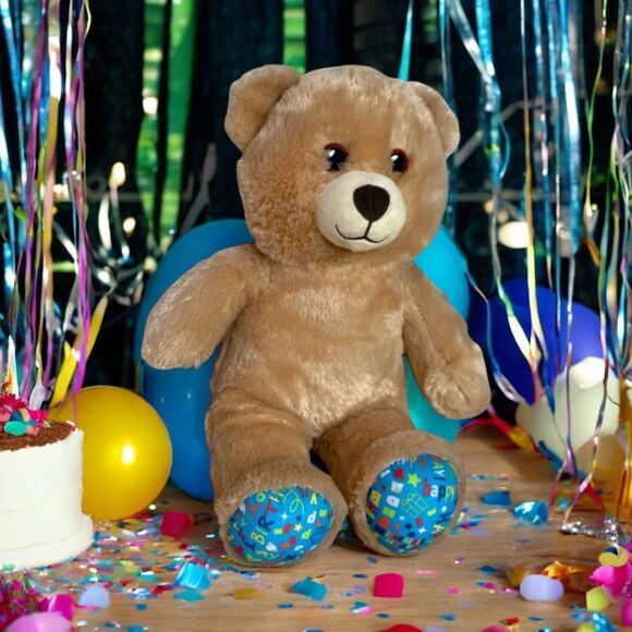 Build-A-Bear Happy Birthday Bear Plush 16" 2022 Stuffed Animal Celebration - Picture 1 of 8